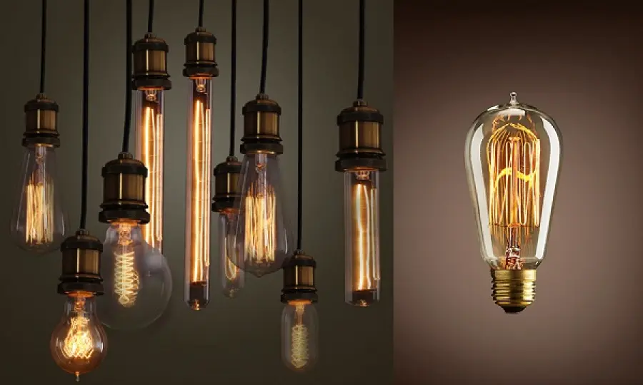 Illuminare casa con le lampadine a vista