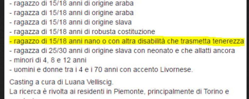 Cercasi nano o disabile che trasmetta tenerezza: Velliscig licenziata per post scandaloso