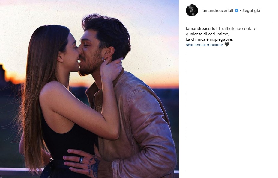 Andrea Cerioli e Arianna Cirrincione: dediche d'amore sui social