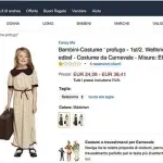 Carnevale, costume da 'piccolo profugo' su Amazon: annuncio rimosso