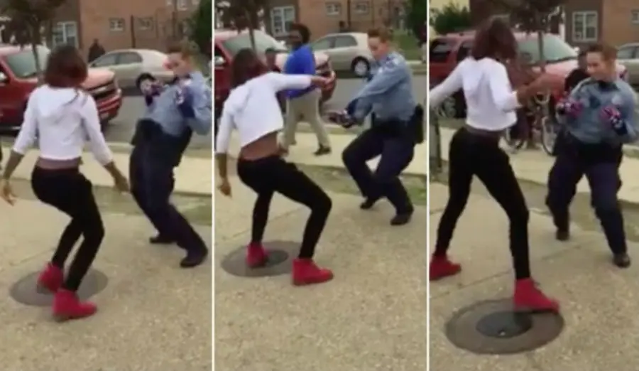 Poliziotta americana Seda Rissa Ballando "Watch Me" di Silentò