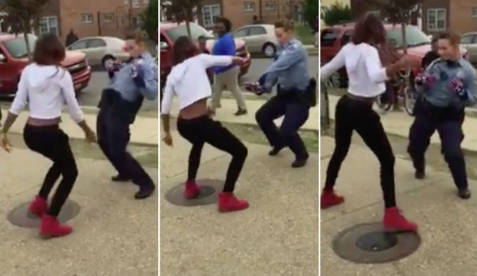 Poliziotta americana Seda Rissa Ballando "Watch Me" di Silentò