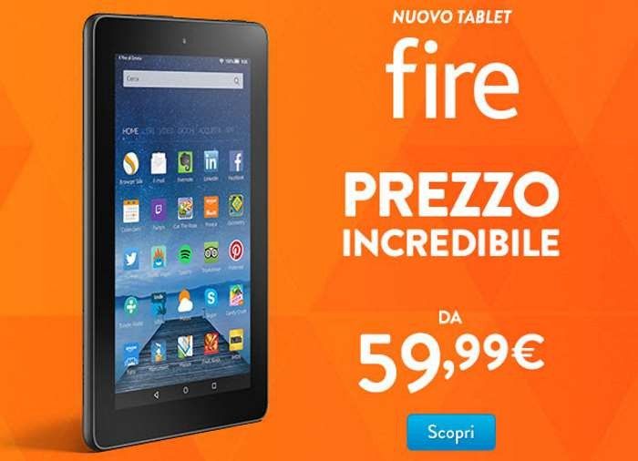 AMAZON: TABLET ECONOMICO IN ARRIVO, 59,99 EURO