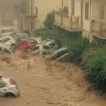 Rossano Calabro: alluvione tremenda, auto inghiottite dal mare