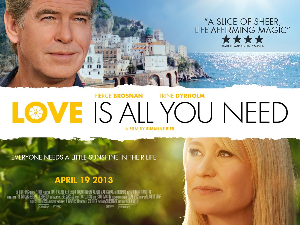 "Love is all you need" su Rai 1: Pierce Brosnan è vedovo mite e raffinato