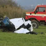 Ascoli, ultraleggero precipita durante competizione automobilistica: avaria al motore