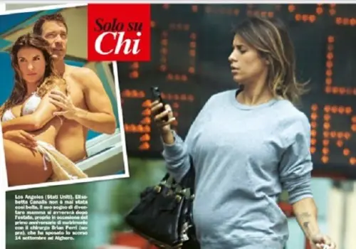 Elisabetta Canalis: primo scatto del pancino al 5° mese di gravidanza