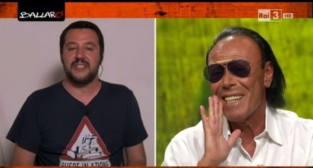 Ballarò, Matteo Salvini e Antonello Venditti danno spettacolo