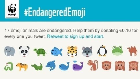 Il Wwf lancia le emoticon green per aiutare gli animali