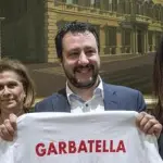 Salvini visita Garbatella: Claudio Amendola presente