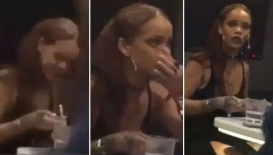 Rihanna sniffa cocaina o fuma tabacco? Video solleva polemiche