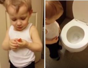 Bimbo fa il "funerale" al pesciolino rosso: il video commuove il web