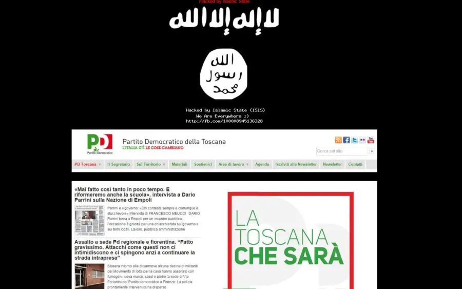 Isis attacca sito web Pd toscano: "Hackerato dallo Stato islamico, siamo ovunque"