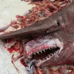 Squalo goblin pescato nel Nuovo Galles del Sud: lungo 1,2 metri