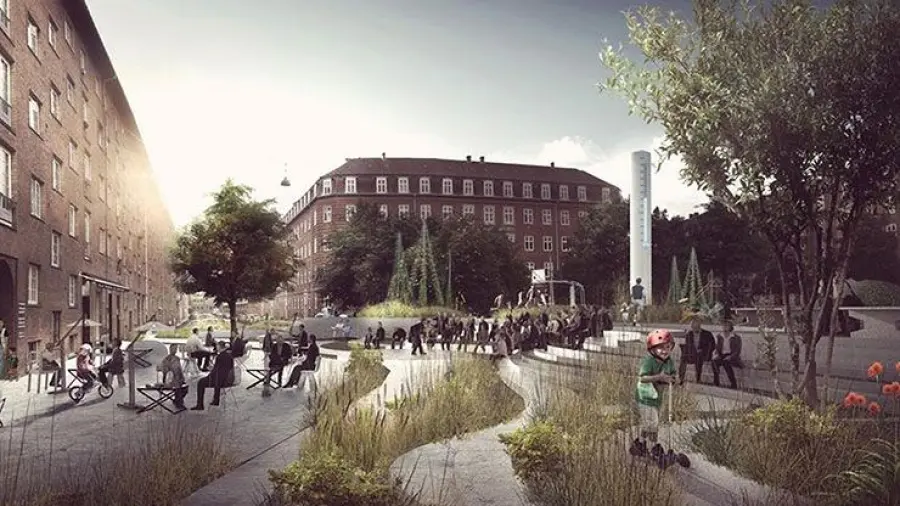 Copenaghen cambia veste per affrontare effetti cambiamenti climatici: piazze raccoglieranno acqua
