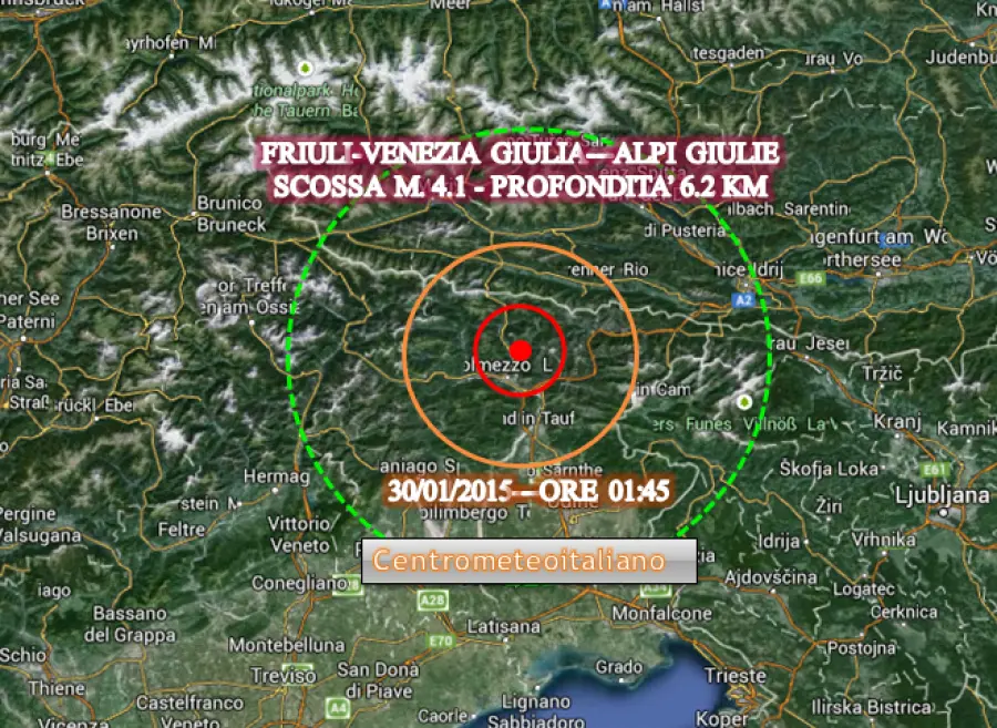 Terremoto in Friuli Venezia Giulia, notte di panico per molte persone: magnitudo 4.1
