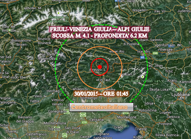 Terremoto in Friuli Venezia Giulia, notte di panico per molte persone: magnitudo 4.1