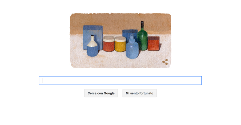 Google Inc. dedica doodle a Giorgio Morandi