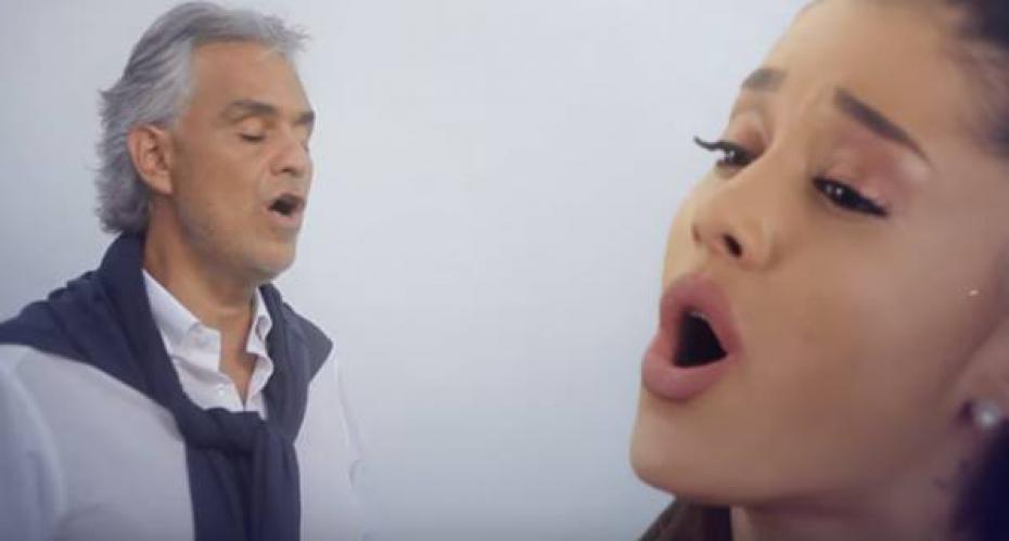 Andrea Bocelli Duetta con Ariana Grande in "Cinema"