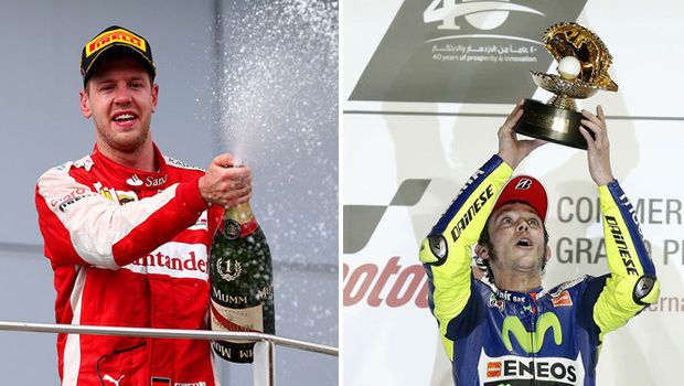 Valentino Rossi, Sebastian Vettel lo Difende