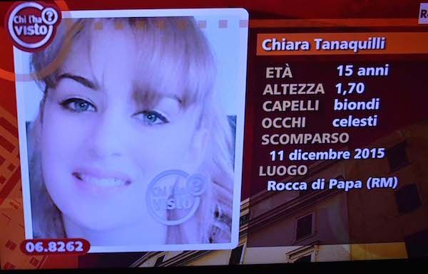 Chiara Tanaquilli ritrovata dopo fuga da casa famiglia